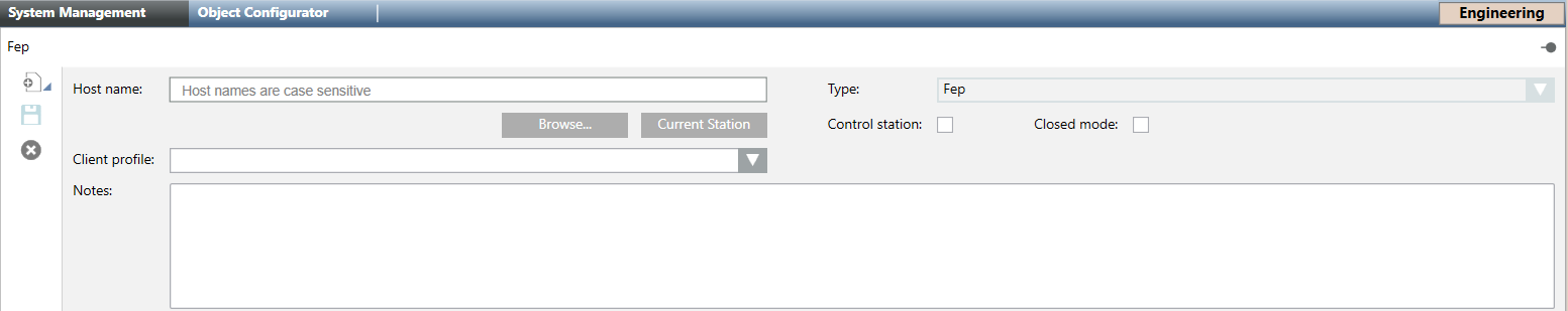 Stations: FEP Settings