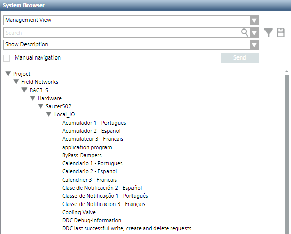Management View after Online Import